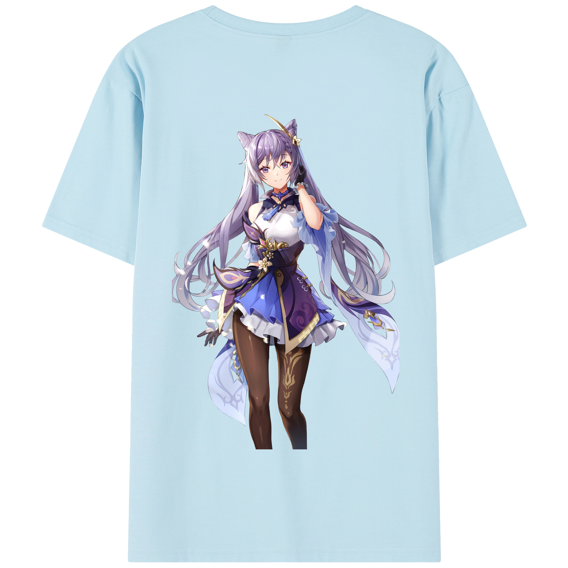 げんし神 刻晴 こくせい genshin Kokusei 綿100％半袖Tシャツ（背面プリント）